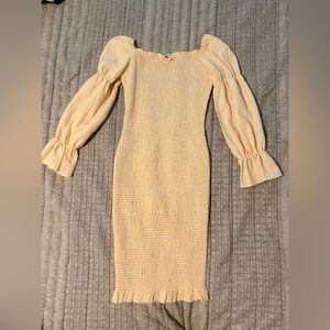 Elegant Cream Off-Shoulder Dress